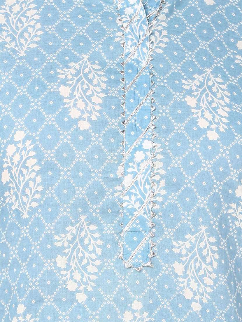 women printed three quarter sleeve straight kurta - 22406855 -  Standard Image - 4