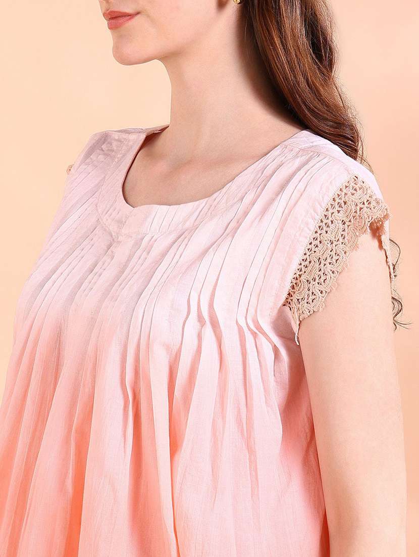 women tie & dye cap sleeve regular top - 22407080 -  Standard Image - 1