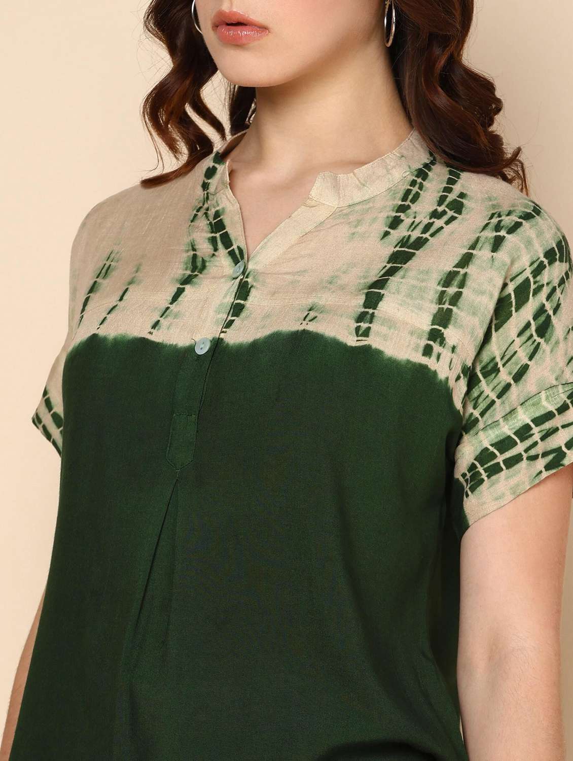 women tie & dye short sleeve regular top - 22407083 -  Standard Image - 1