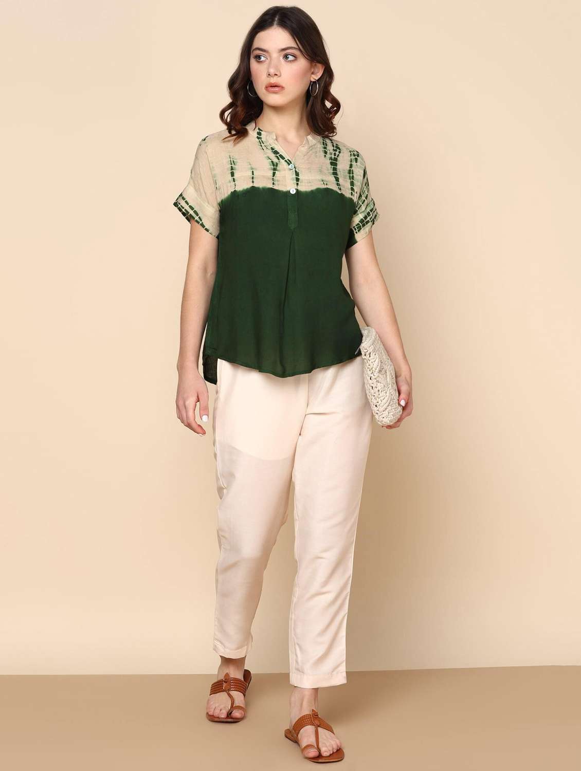 women tie & dye short sleeve regular top - 22407083 -  Standard Image - 4