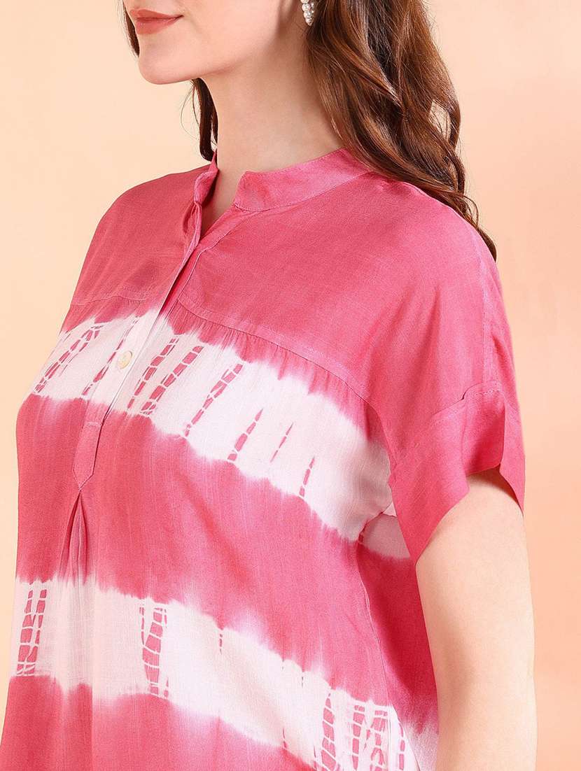 Women Tie & Dye Short Sleeve Regular Top - 22407130 -  Standard Image - 1