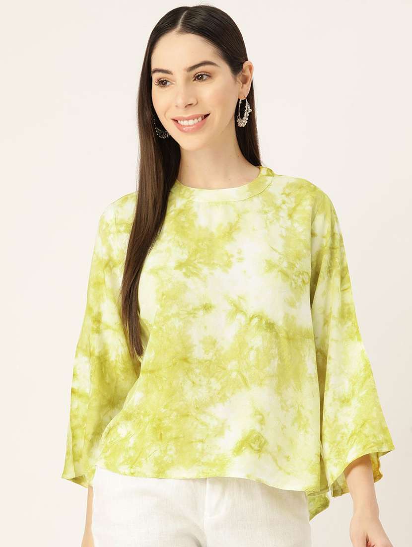 women tie & dye long sleeve regular top