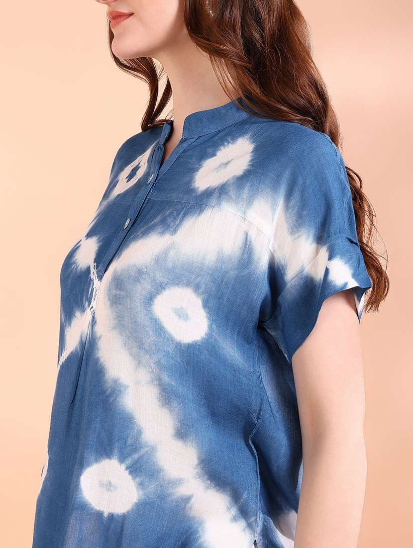 women tie & dye short sleeve regular top - 22407163 -  Standard Image - 1