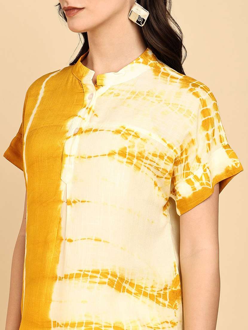 women tie & dye short sleeve regular top - 22407164 -  Standard Image - 1