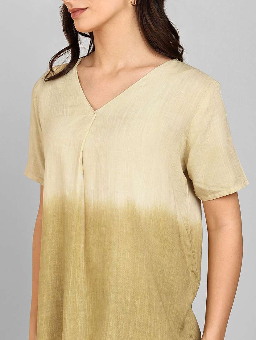 women tie & dye short sleeve regular top - 22407165 -  Standard Image - 1