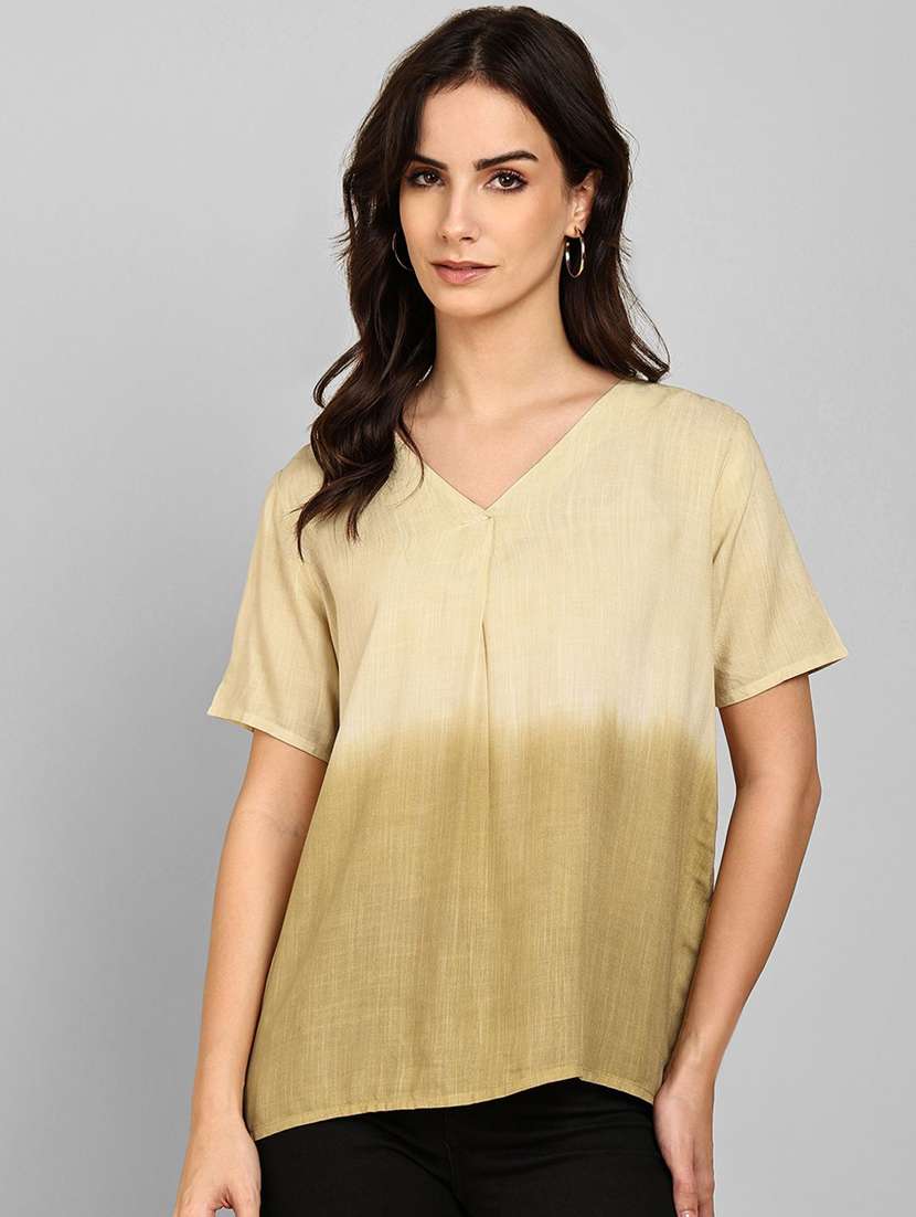 women tie & dye short sleeve regular top - 22407165 -  Standard Image - 4