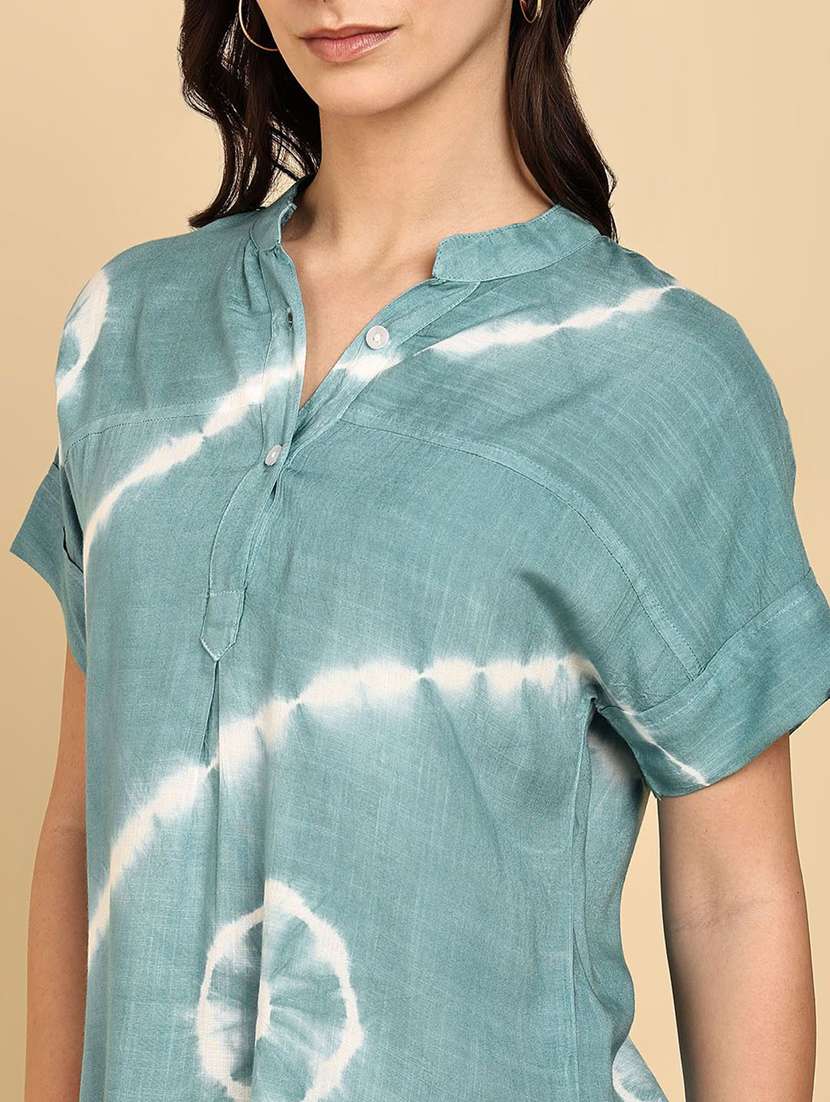women tie & dye short sleeve regular top - 22407167 -  Standard Image - 1