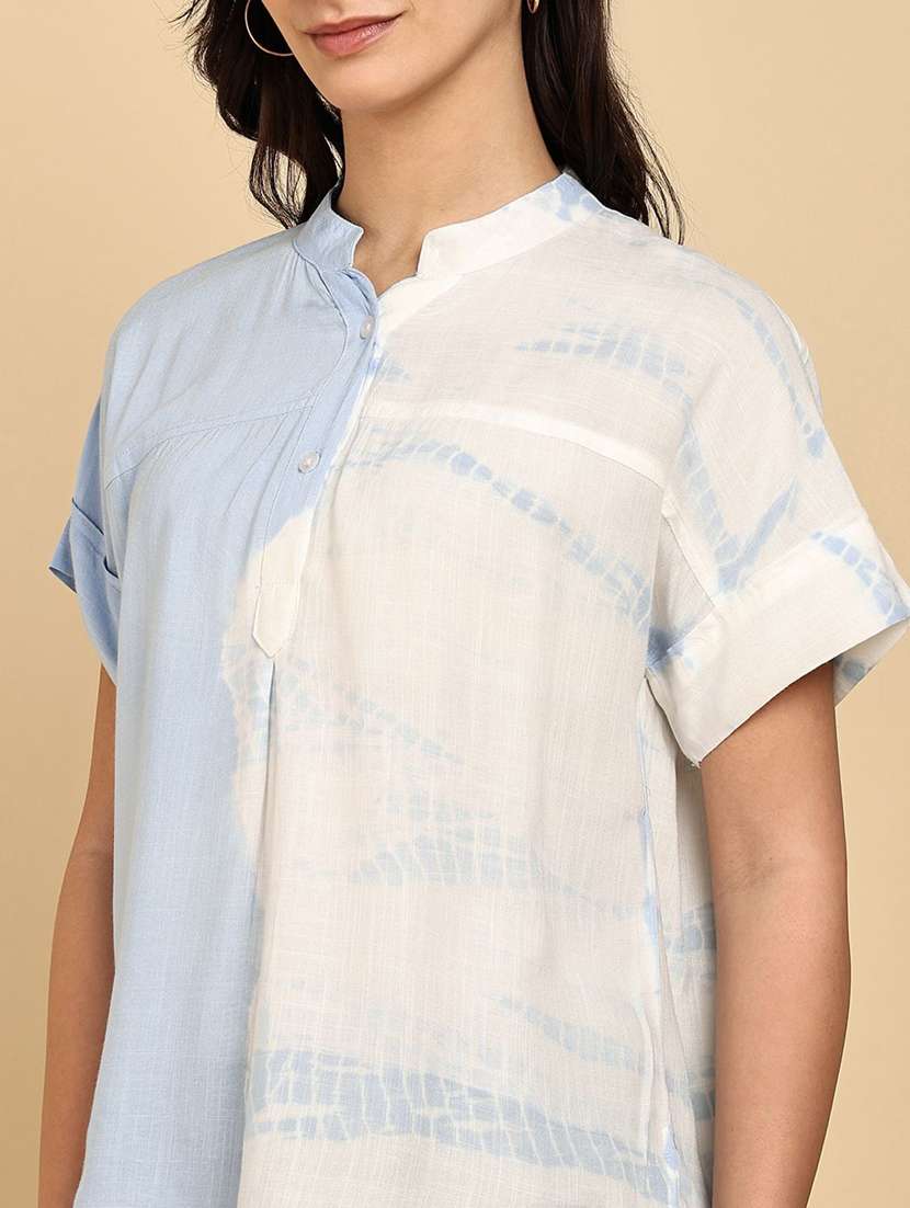 women tie & dye short sleeve regular top - 22407174 -  Standard Image - 1