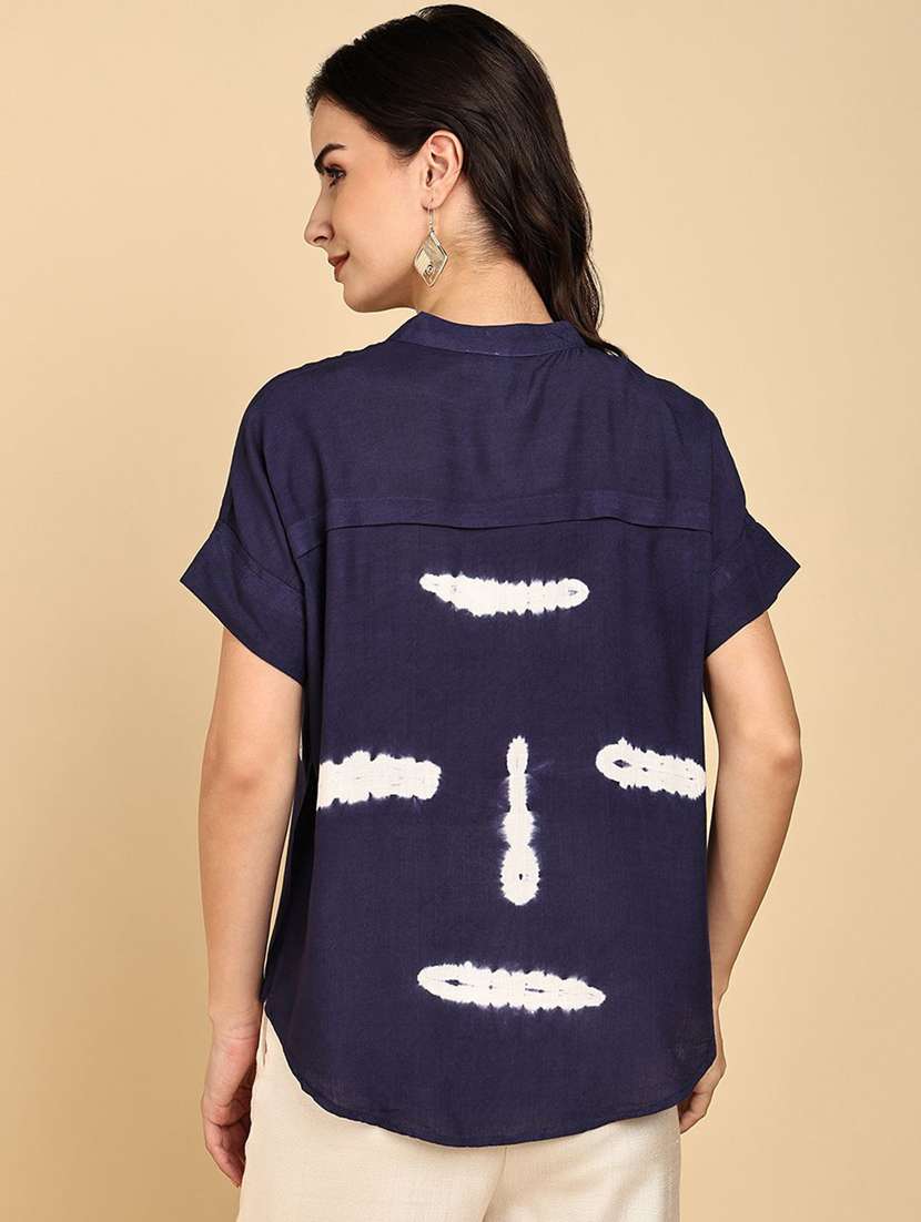 Women Tie & Dye Short Sleeve Regular Top - 22407201 -  Standard Image - 4