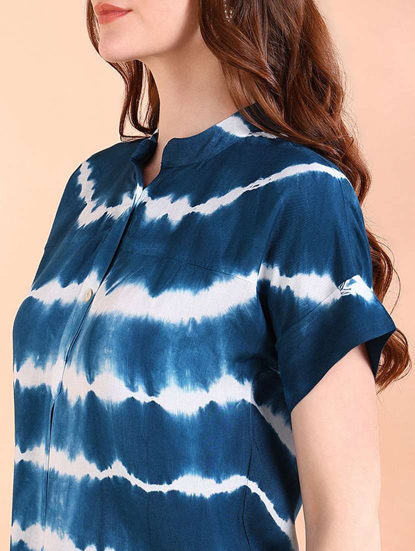 women tie & dye short sleeve regular top - 22407202 -  Standard Image - 1