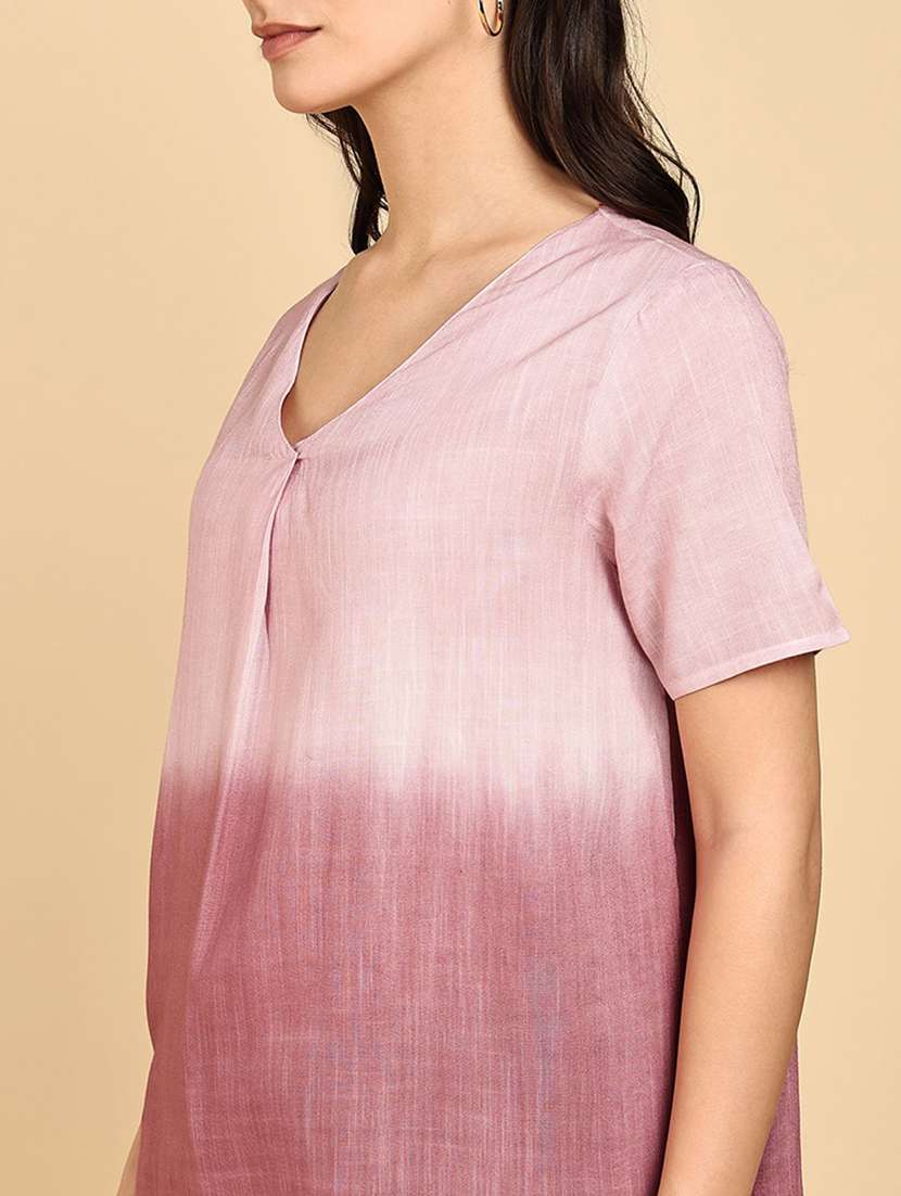 women tie & dye short sleeve regular top - 22407213 -  Standard Image - 1