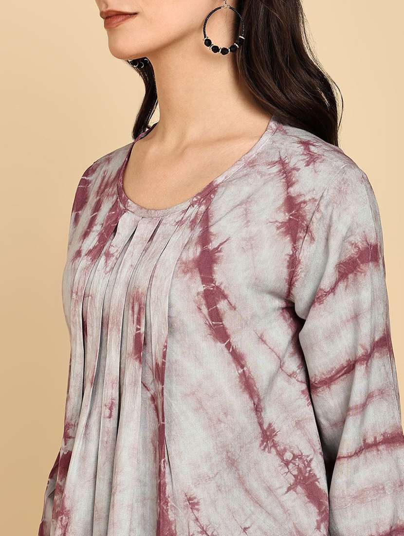 women tie & dye long sleeve regular top - 22407215 -  Standard Image - 1