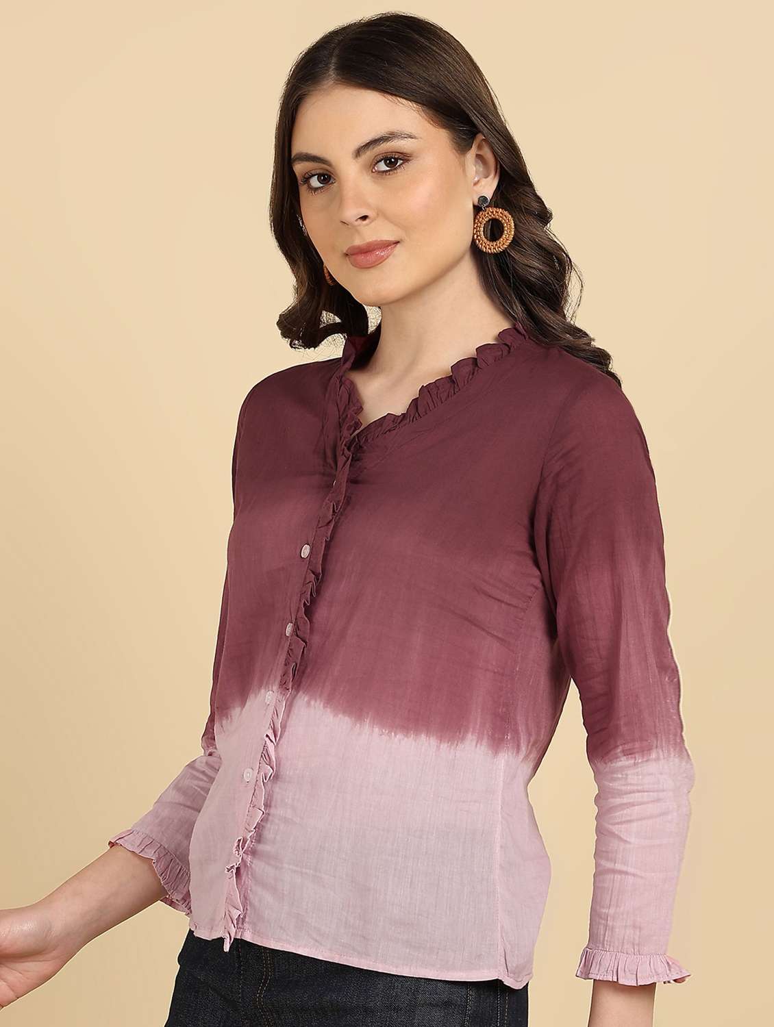 pink cotton regular shirt - 22407382 -  Standard Image - 1