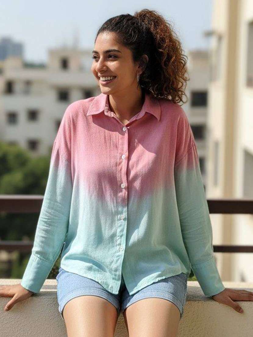 women self design multi colored viscose regular shirt - 22407467 -  Standard Image - 1