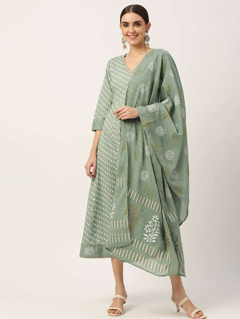 women floral a-line v neck cotton blend dress