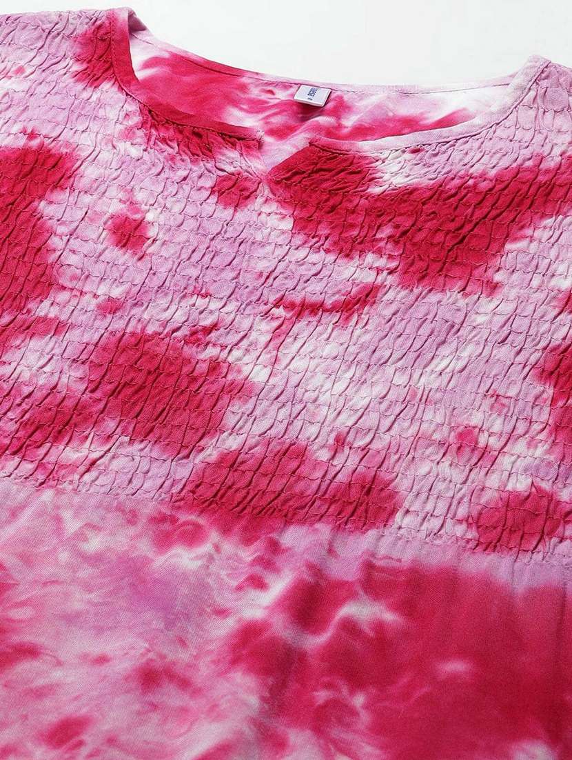 women pink viscose a-line dress - 22407595 -  Standard Image - 1