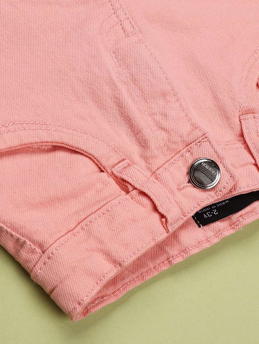 girls solid mid rise regular shorts - 22407945 -  Standard Image - 4