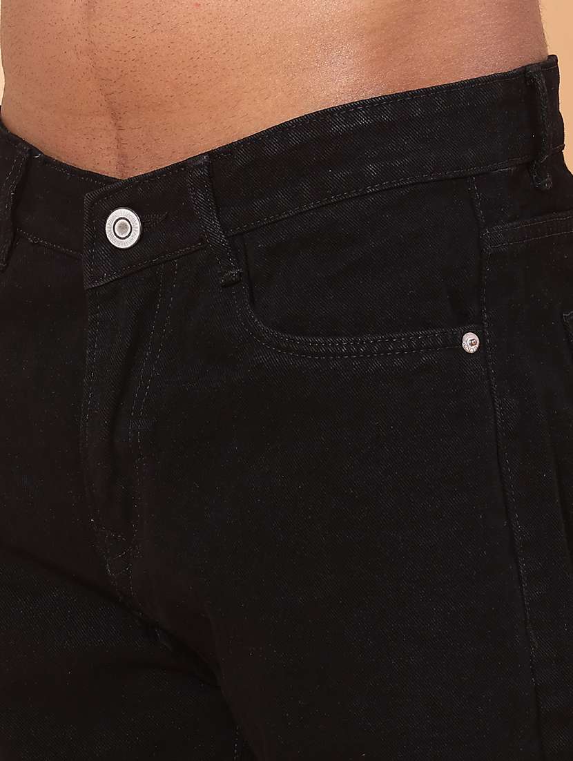 men plain mid rise full length straight jeans - 22407957 -  Standard Image - 1