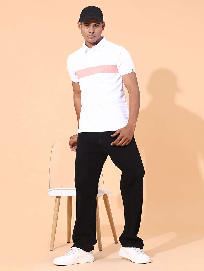 men plain mid rise full length straight jeans - 22407957 -  Standard Image - 4