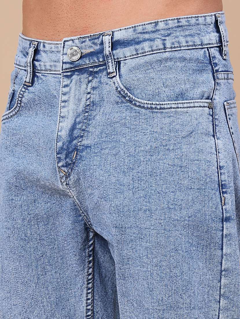 men washed mid rise slim fit jeans - 22407963 -  Standard Image - 1