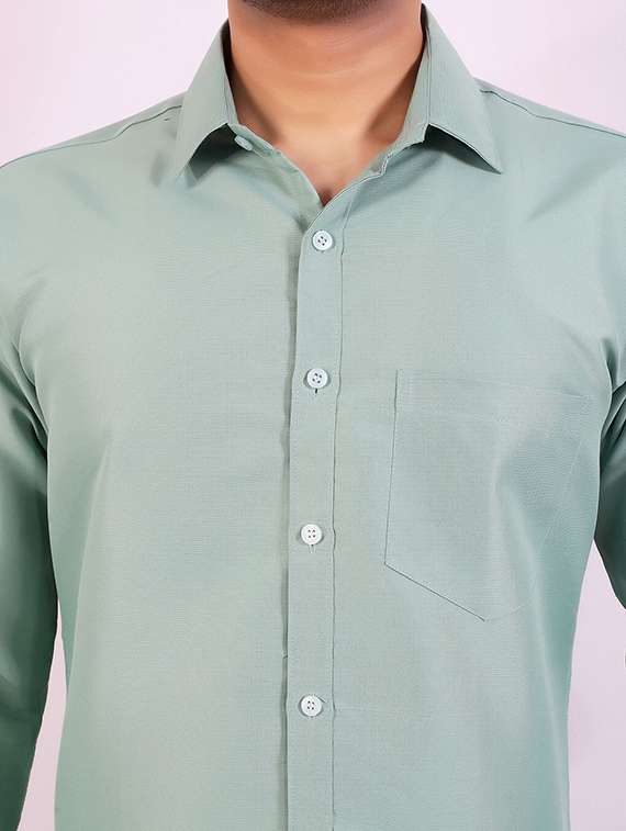 men solid long sleeve regular fit casual shirt - 22407985 -  Standard Image - 1
