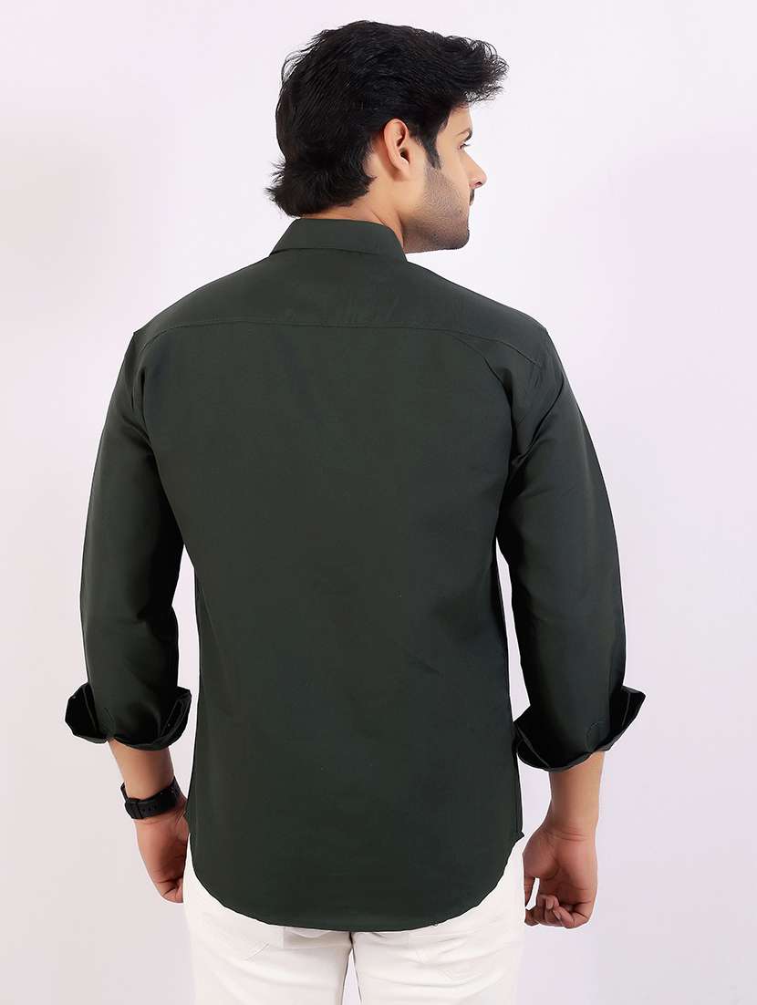 Men Solid Long Sleeve Regular Fit Casual Shirt - 22407987 -  Standard Image - 4