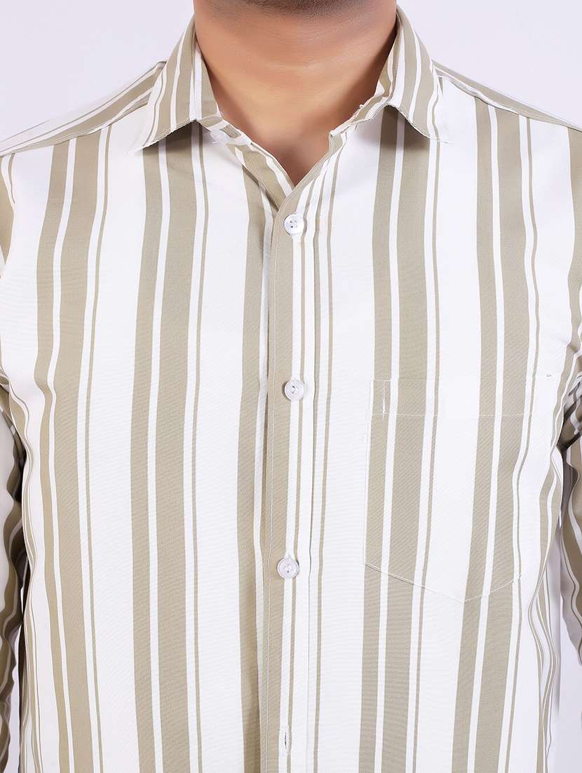 men striped long sleeve regular fit casual shirt - 22407995 -  Standard Image - 1