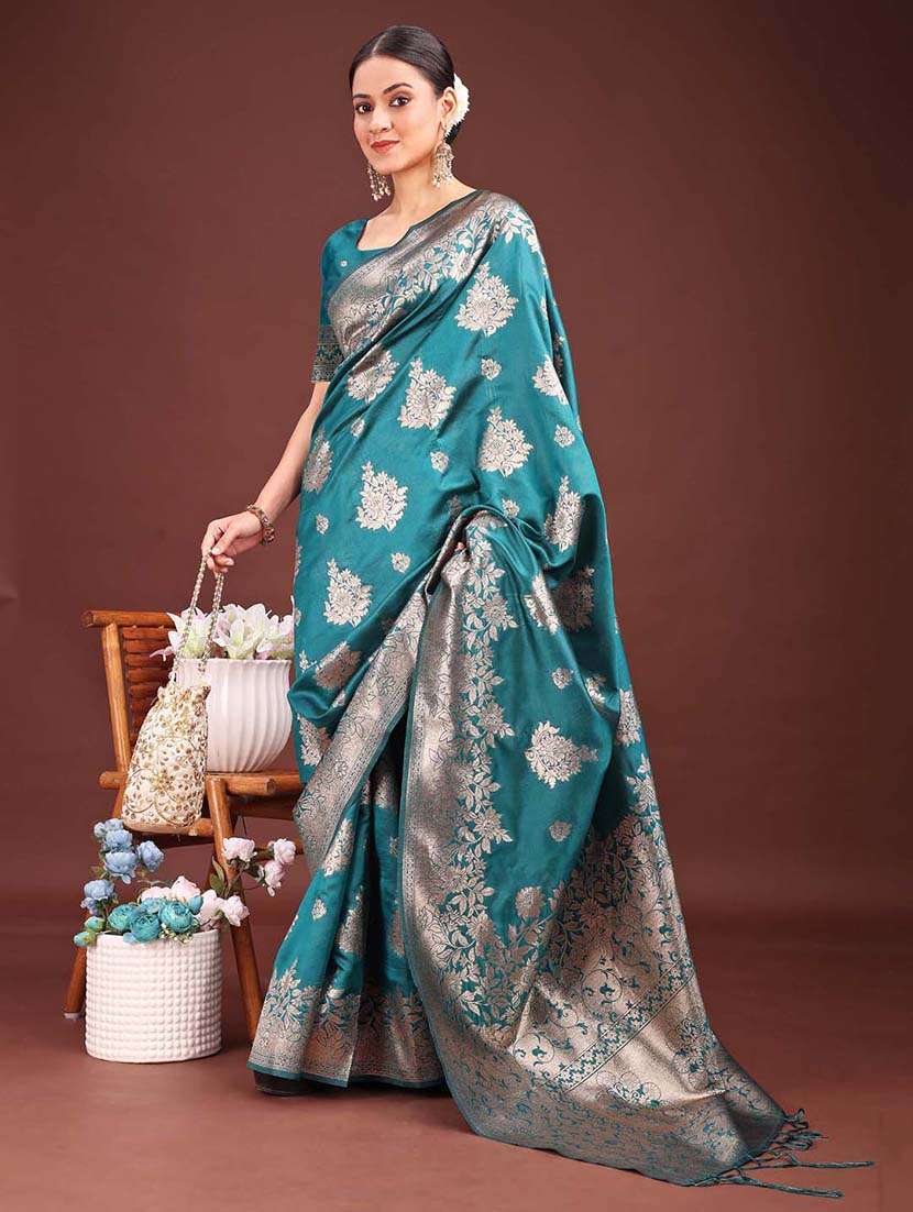 women self design banarasi saree with blouse - 22408128 -  Standard Image - 1