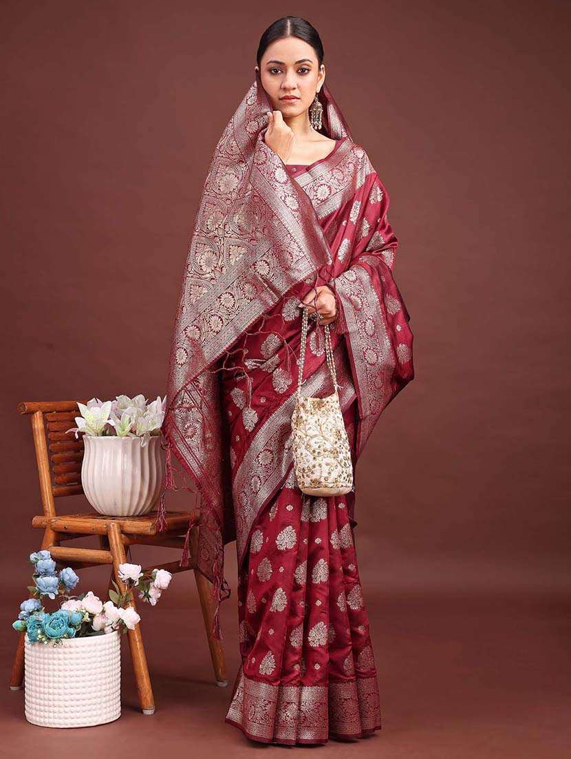women self design banarasi saree with blouse - 22408132 -  Standard Image - 1