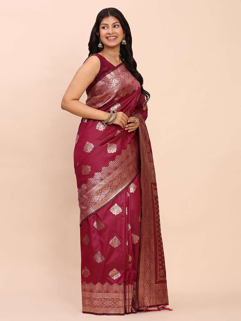 women self design banarasi saree with blouse - 22408135 -  Standard Image - 1
