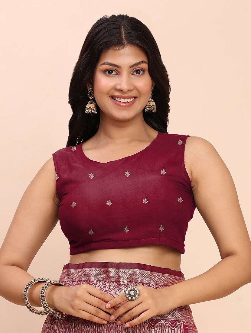 women self design banarasi saree with blouse - 22408135 -  Standard Image - 4