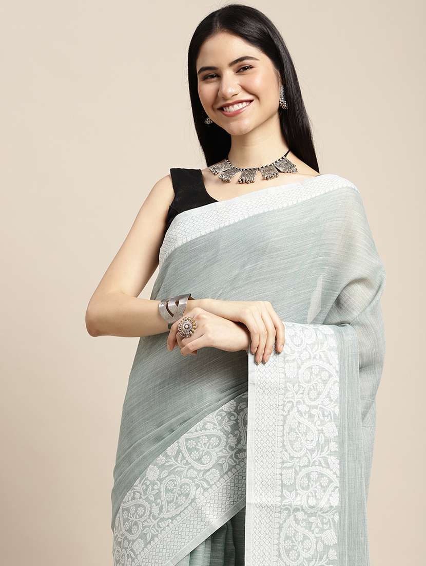 women self design bordered saree with blouse - 22408141 -  Standard Image - 1