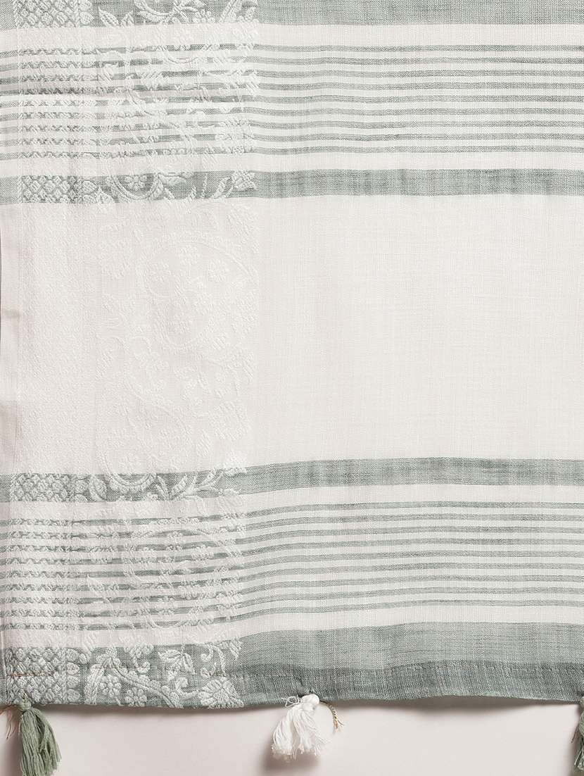 women self design bordered saree with blouse - 22408141 -  Standard Image - 6