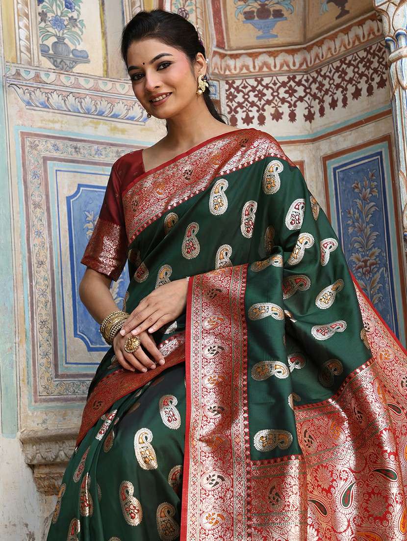 women self design banarasi saree with blouse - 22408168 -  Standard Image - 1