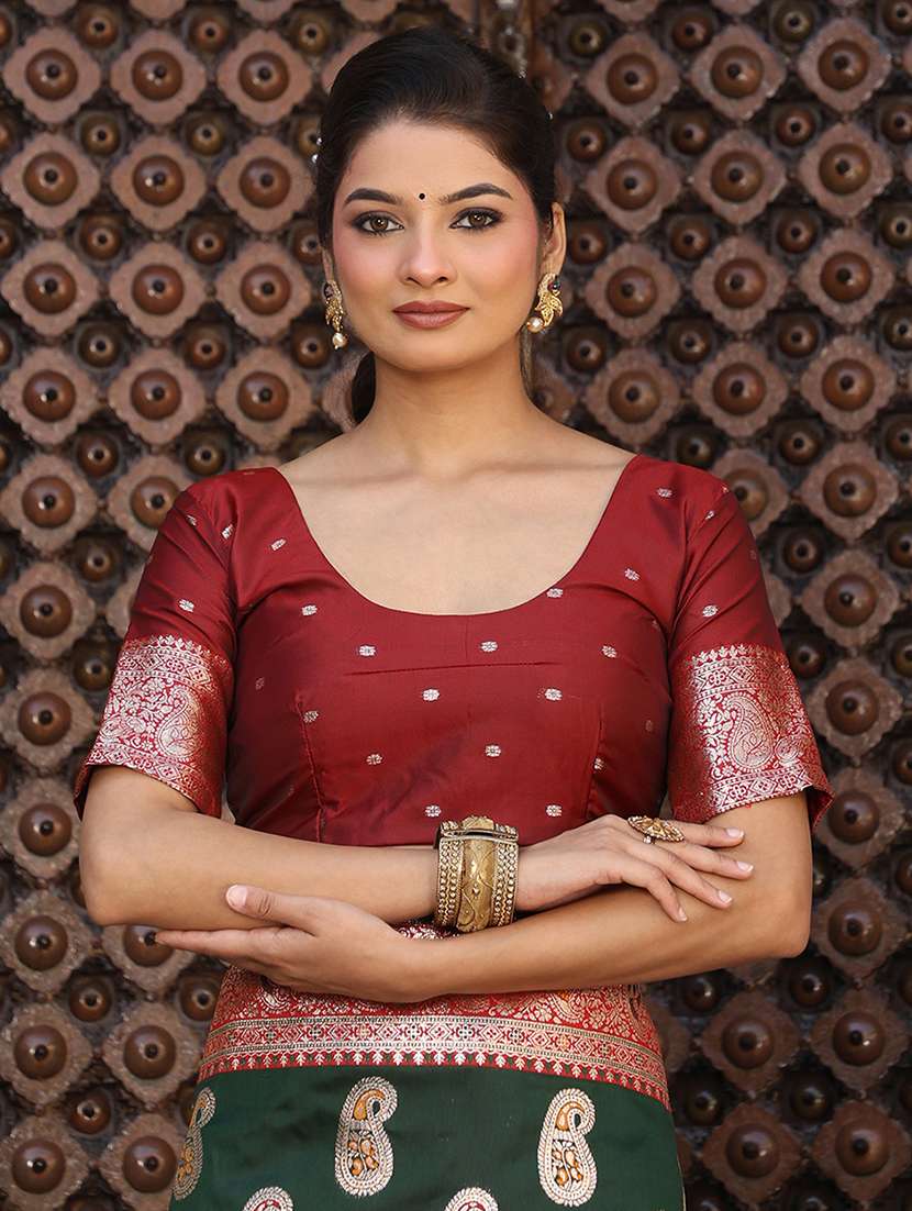 women self design banarasi saree with blouse - 22408168 -  Standard Image - 4