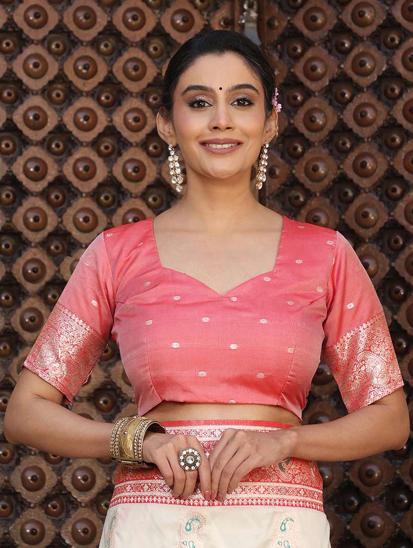 women self design banarasi saree with blouse - 22408170 -  Standard Image - 4