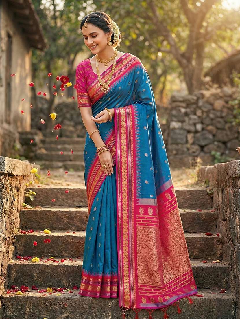 women self design banarasi saree with blouse - 22408230 -  Standard Image - 1