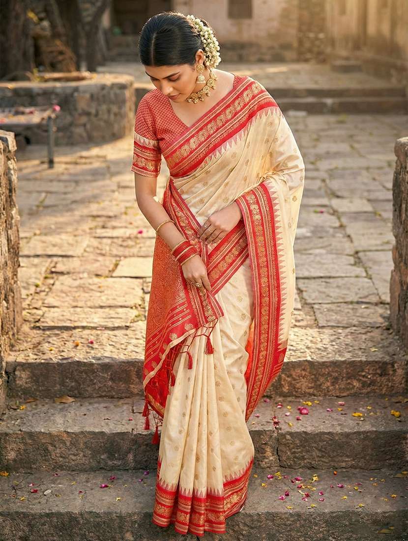 women self design banarasi saree with blouse - 22408232 -  Standard Image - 1