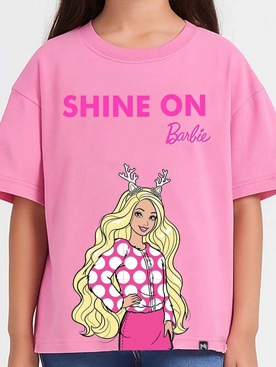 girls printed short sleeve oversized tee - 22408410 -  Standard Image - 1