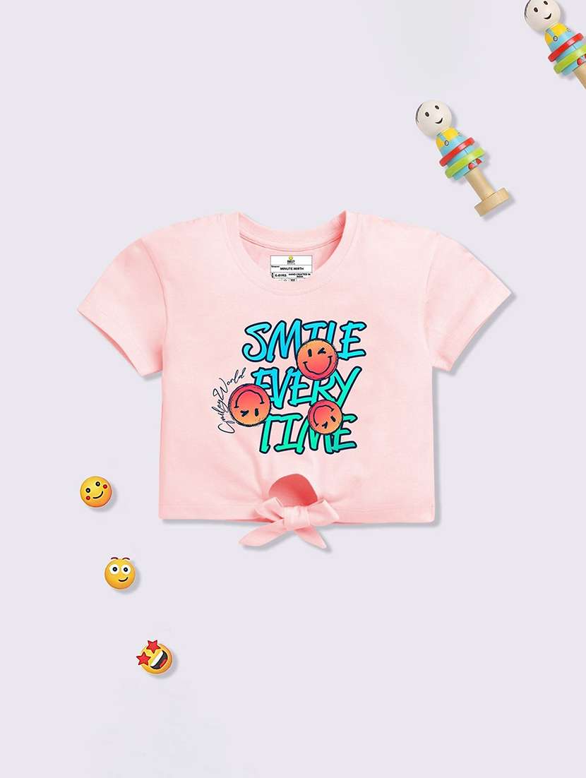 girls printed short sleeve tee