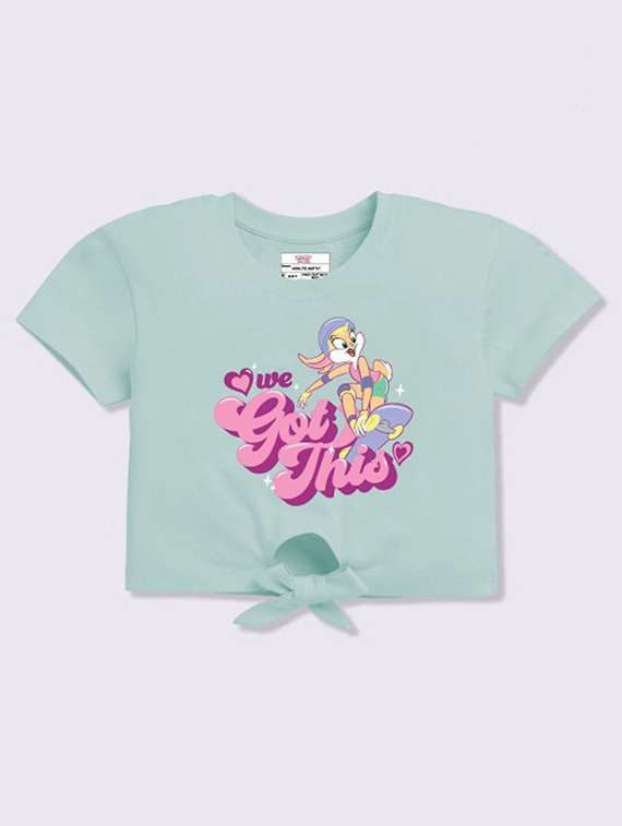 girls printed short sleeve tee