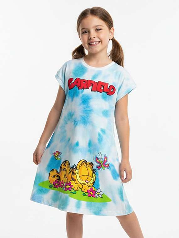 Girls Printed Short Sleeve A-line Dress - 22408548 -  Standard Image - 1