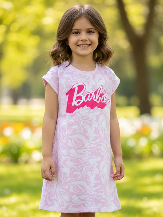 girls printed short sleeve a-line dress - 22408550 -  Standard Image - 1