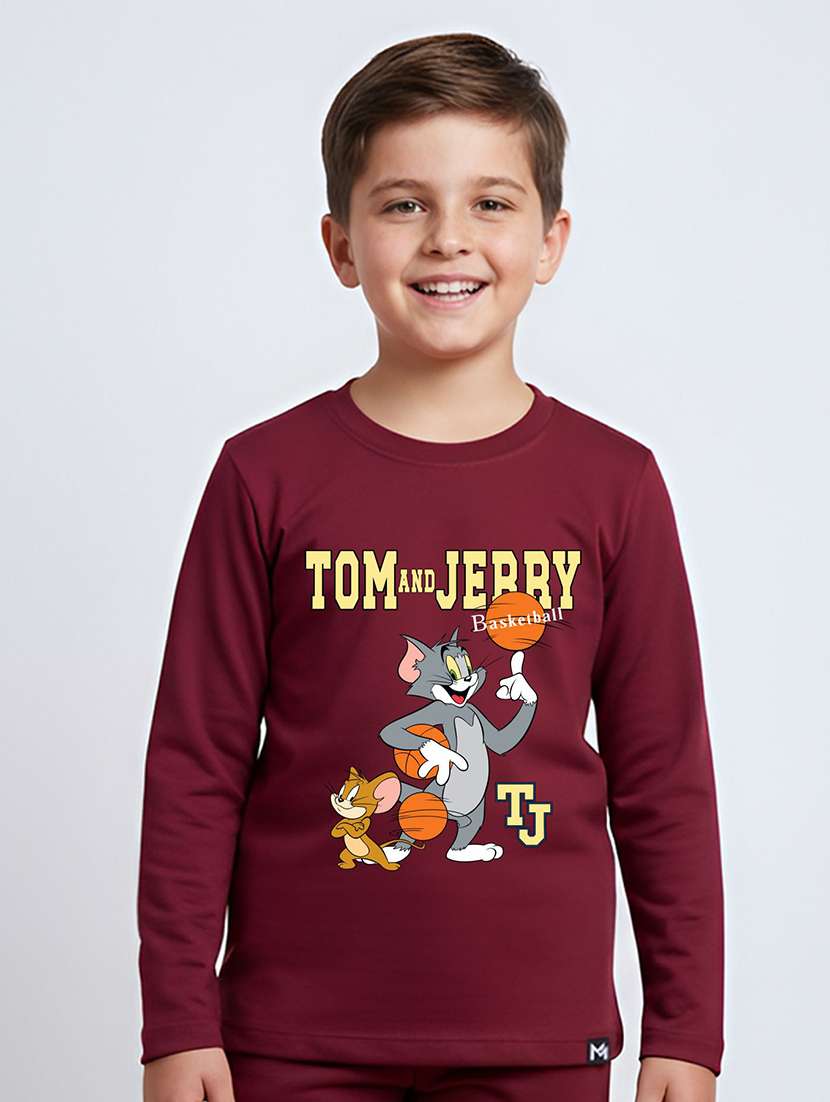 kids printed round neck full length set - 22408580 -  Standard Image - 1