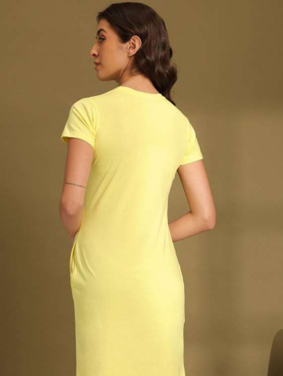 women printed short sleeve a-line dress - 22408593 -  Standard Image - 4