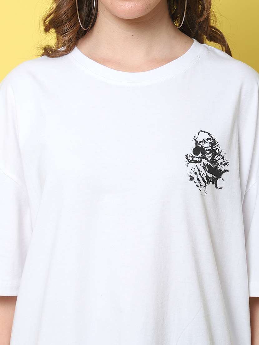 women printed short sleeve oversized t-shirt - 22408619 -  Standard Image - 1