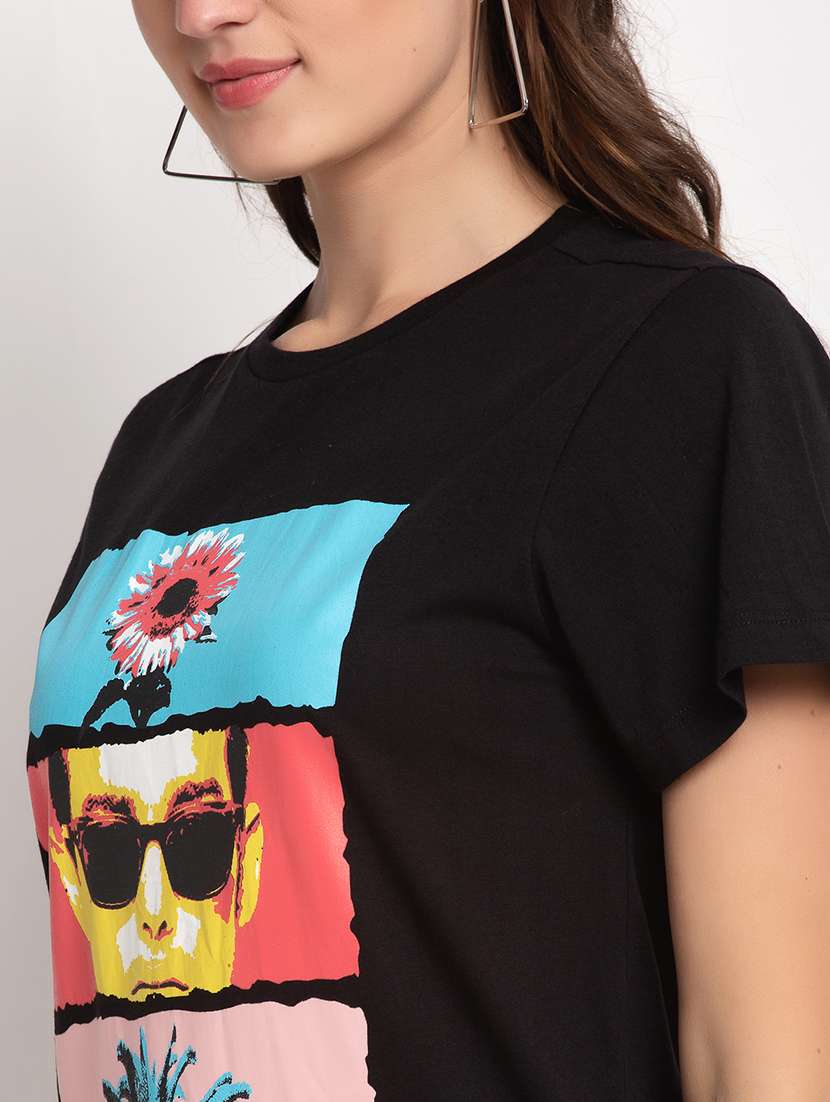 women printed short sleeve t-shirt - 22408631 -  Standard Image - 1