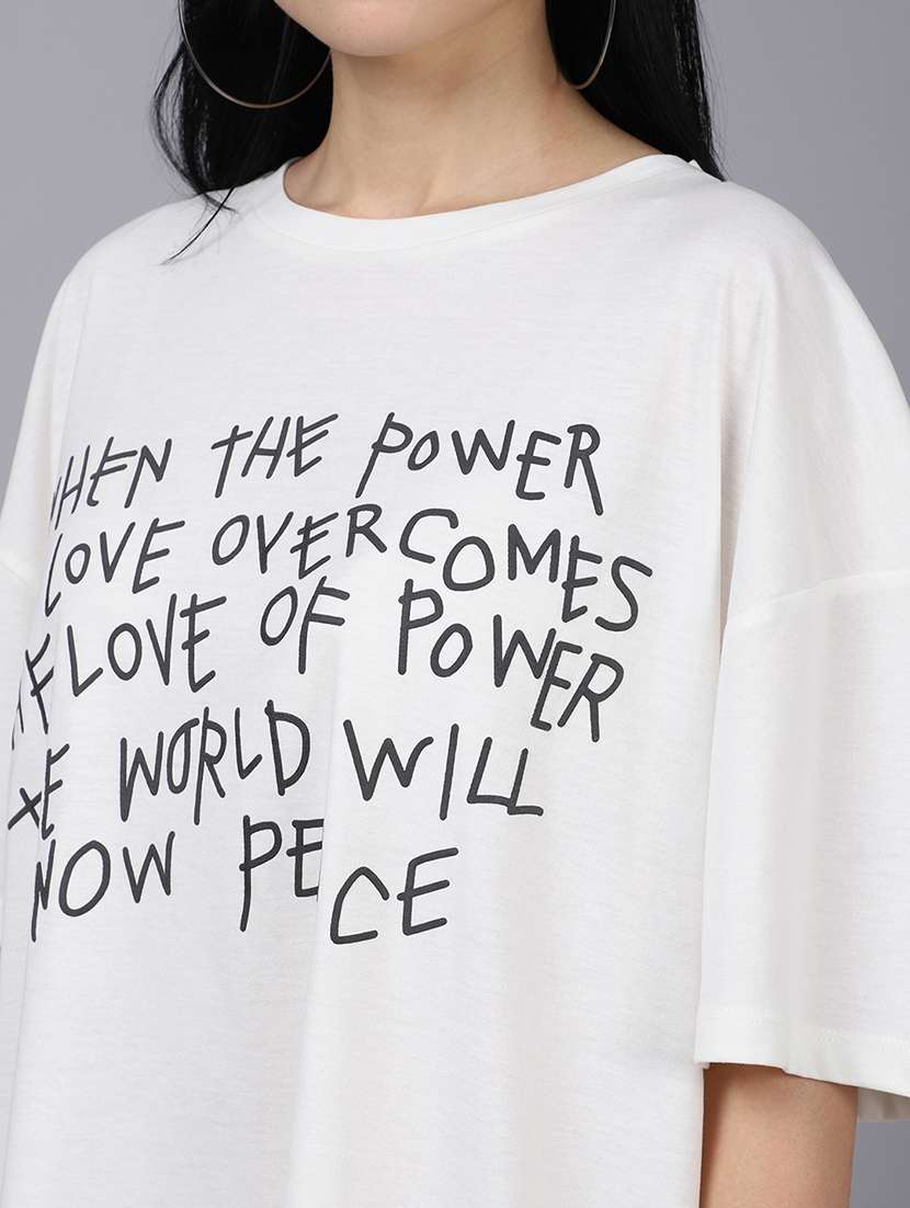 women printed short sleeve oversized t-shirt - 22408646 -  Standard Image - 1
