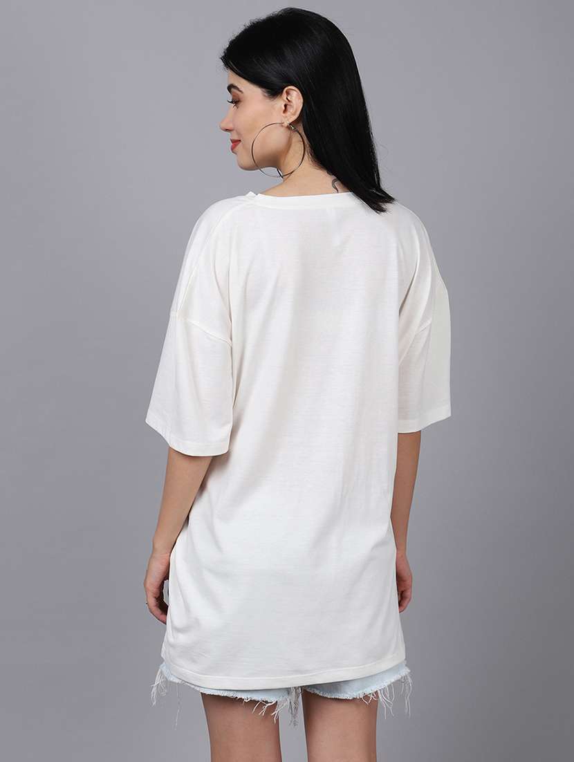 women printed short sleeve oversized t-shirt - 22408646 -  Standard Image - 4