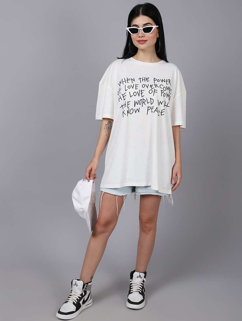 women printed short sleeve oversized t-shirt - 22408646 -  Standard Image - 6